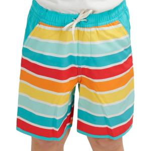Lands’ End Boys’ Swimwear UPF 50 Comfort Liner Swim Trunks (S-XL)(Ivory)