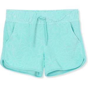 Lands’ End Girls French Terry Shorts(Baja Blue Daisies)