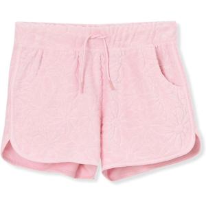 Lands’ End Girls French Terry Shorts(Flamingo Daisies)