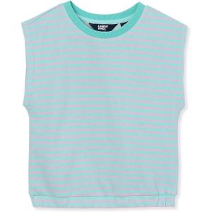 Lands’ End Girls Pique Knit Top(Mint Multi Stripe)