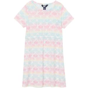 Lands’ End Girls Short Sleeve Mesh Cover Up(Pastel Shells)