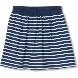 Lands’ End Girls Smocked Skorts(Navy/White Stripe)