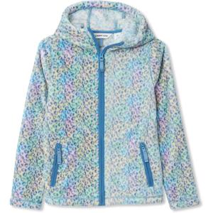 Lands’ End Girls Softest Fleece Jacket(Pastel Cheetah Multi)