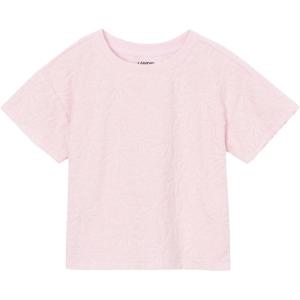 Lands’ End Girls Terry T-Shirt(Flamingo Daisies)