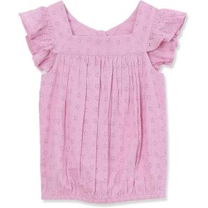 Lands’ End Girls Woven Eyelet Top(Sunset Purple)