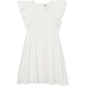 Lands’ End Girls Woven Twirl Dress(White)