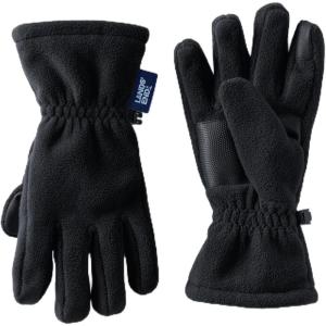 Lands’ End Kids Fleece Gloves(Black)