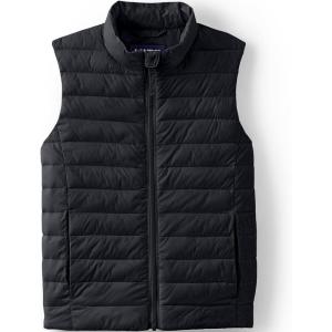 Lands’ End Kids Insulated Down Alternative ThermoPlume Vest(Black)