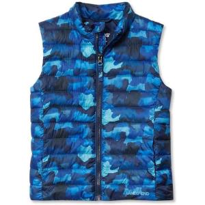 Lands’ End Kids Insulated Down Alternative ThermoPlume Vest(Blue Camo)