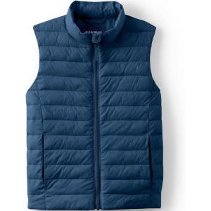 Lands’ End Kids Insulated Down Alternative ThermoPlume Vest(Navy)