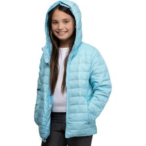 Lands’ End Kids Packable Hooded Down Puffer Jacket Coat (XXS-XXL)(Aqua)