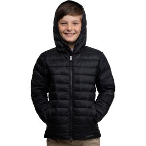 Lands’ End Kids Packable Hooded Down Puffer Jacket Coat (XXS-XXL)(Black)