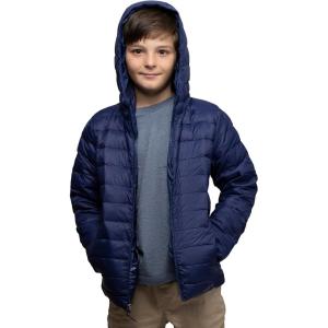 Lands’ End Kids Packable Hooded Down Puffer Jacket Coat (XXS-XXL)(Navy)