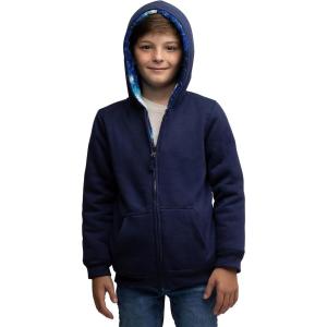 Lands’ End Kids Ultra Soft Sherpa Full Zip Hoodie Sweatshirt (XS-L)(Deep Sea Navy)