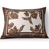 Lands’ End 700 Sateen Printed Sham Dark Walnut Elegant Floral Euro(Dark Walnut Elegant Floral)