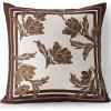 Lands’ End 700 Sateen Printed Sham Dark Walnut Elegant Floral Euro(Dark Walnut Elegant Floral)