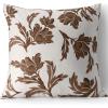 Lands’ End 700 Sateen Printed Sham Dark Walnut Elegant Floral Euro(Dark Walnut Elegant Floral)
