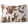 Lands’ End 700 Sateen Printed Sham Dark Walnut Elegant Floral Euro(Dark Walnut Elegant Floral)