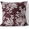 Lands’ End 700 Sateen Printed Sham Dark Walnut Elegant Floral Euro(Lush Burgundy Ikat Floral)