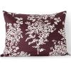Lands’ End 700 Sateen Printed Sham Dark Walnut Elegant Floral Euro(Lush Burgundy Ikat Floral)