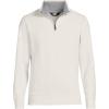Lands’ End Bedford Rib Quarter Zip Pullover Sweater(Light Stone)