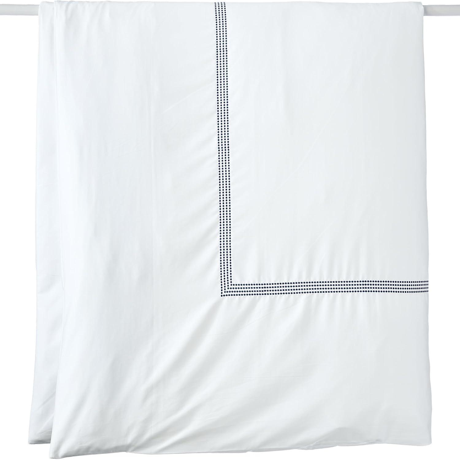 imageLands End 400 Embroidered Duvet Cover Deep Sea Navy Dots TwinDeep Sea Navy Dots