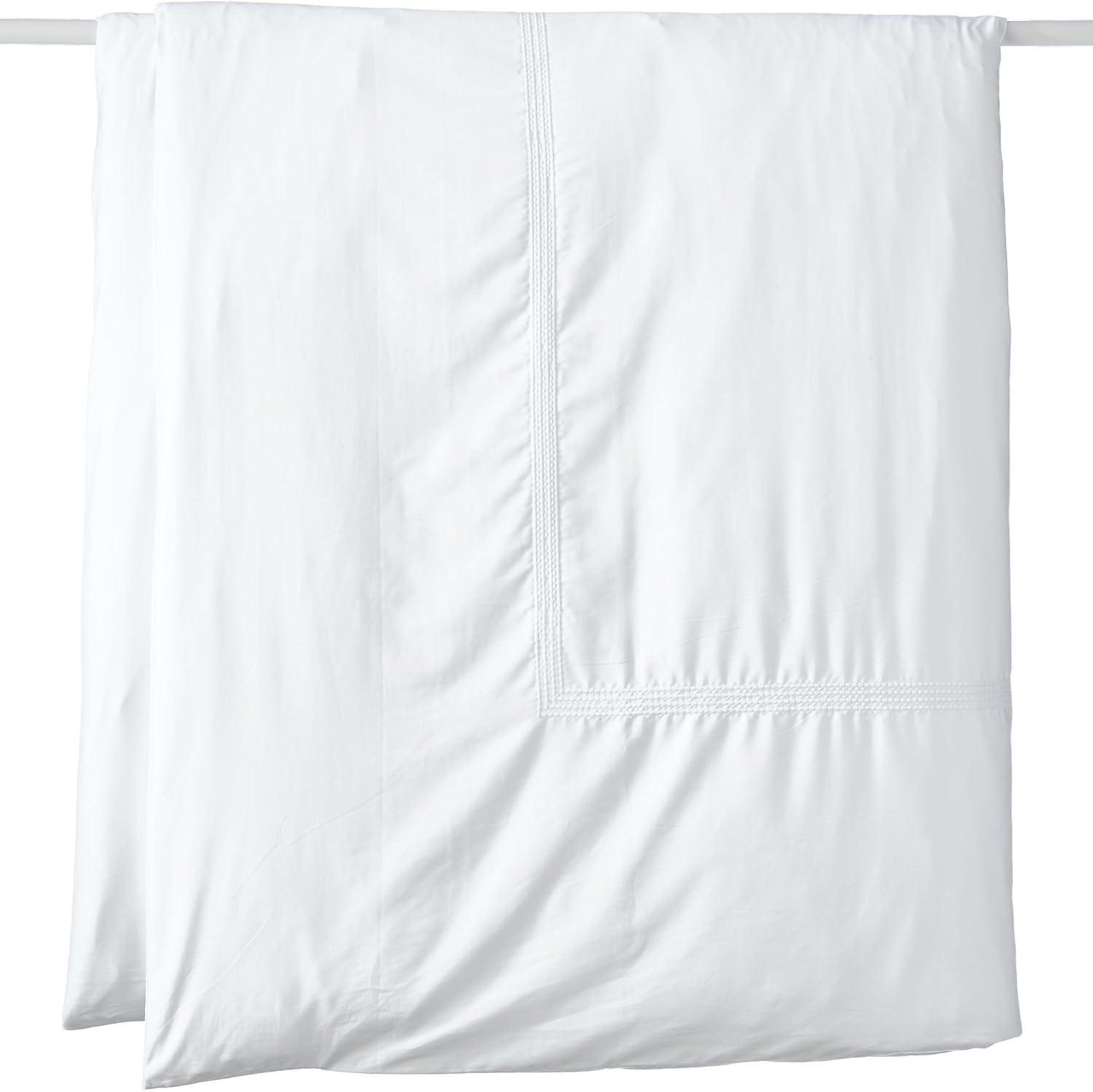 imageLands End 400 Embroidered Duvet Cover Deep Sea Navy Dots TwinWhite Dots