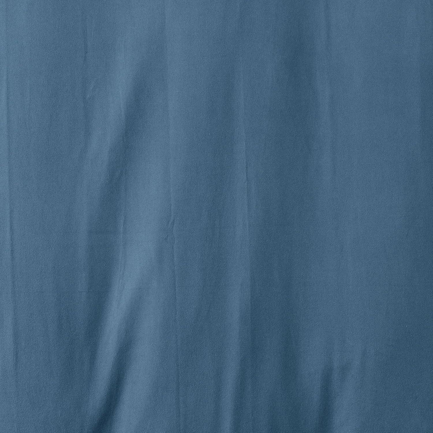 imageLands End 5oz Flannel Solid Duvet Bering Sea Blue TwinBering Sea Blue