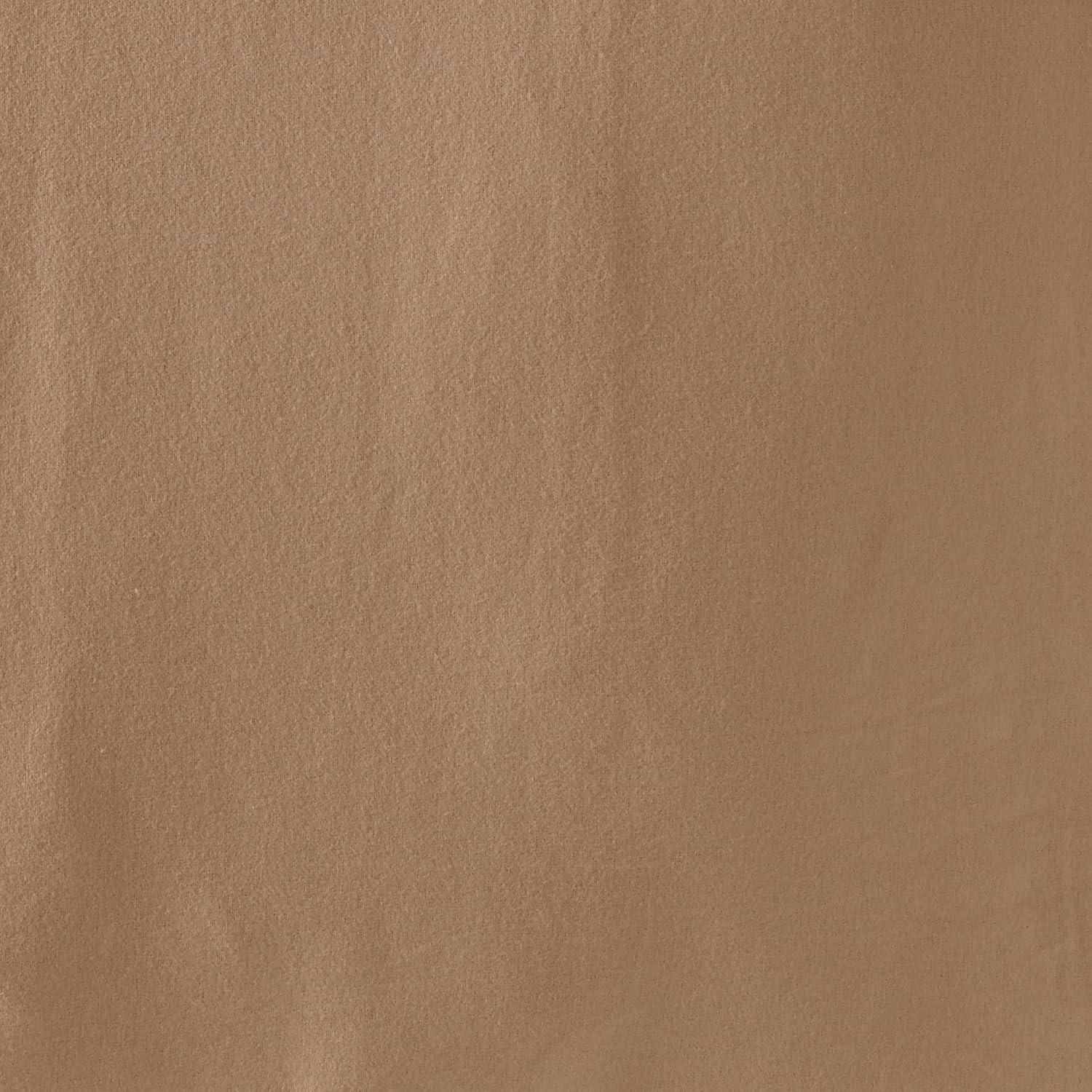 imageLands End 5oz Flannel Solid Duvet Bering Sea Blue TwinRich Camel