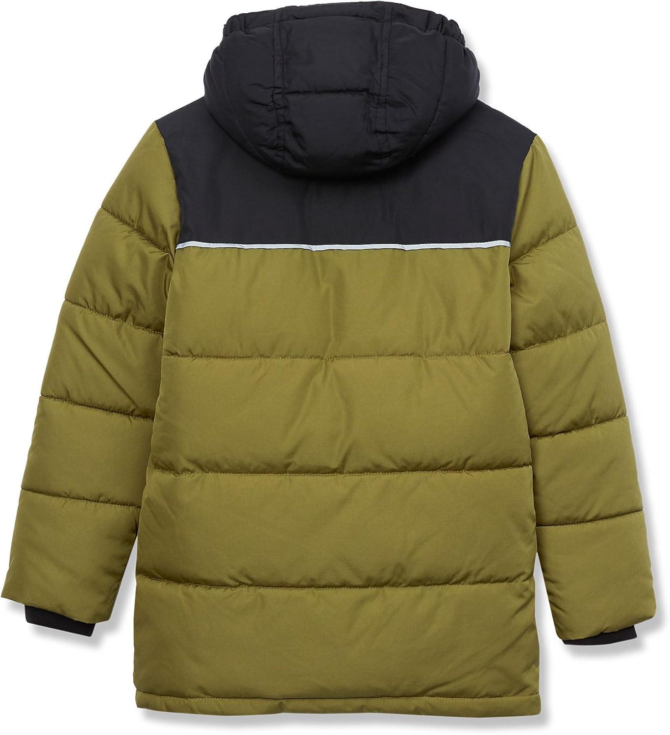 imageLands End Boys Water Resistant Sherpa Lined CoatLight OliveBlack