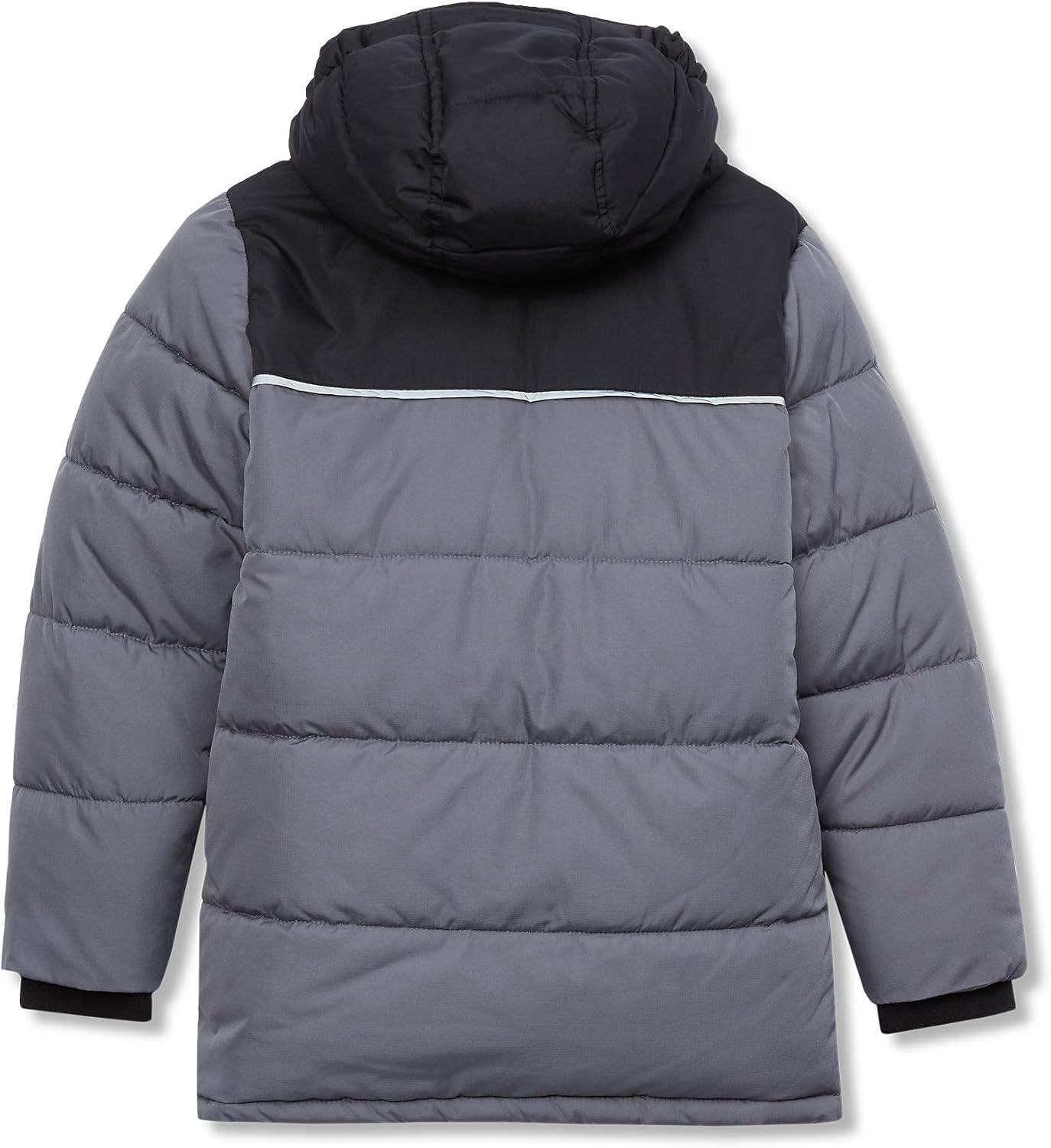 imageLands End Boys Water Resistant Sherpa Lined CoatWarm GraphiteBlack