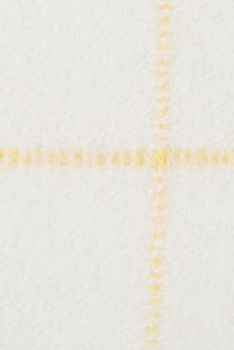 imageLands End Heavyweight Cashtouch Throw Aegean Coast Windowpane 50quot x 60quotIvorySimply Yellow Windowpane