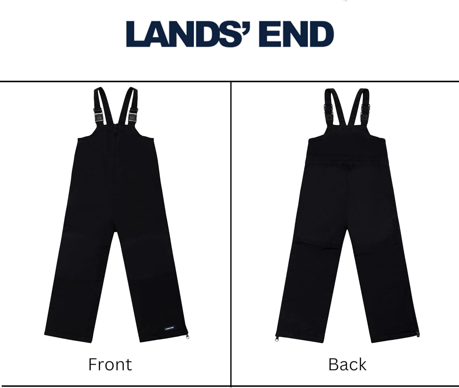 imageLands End Kids Squall Waterproof Iron Knee Bib Snow PantsBlack