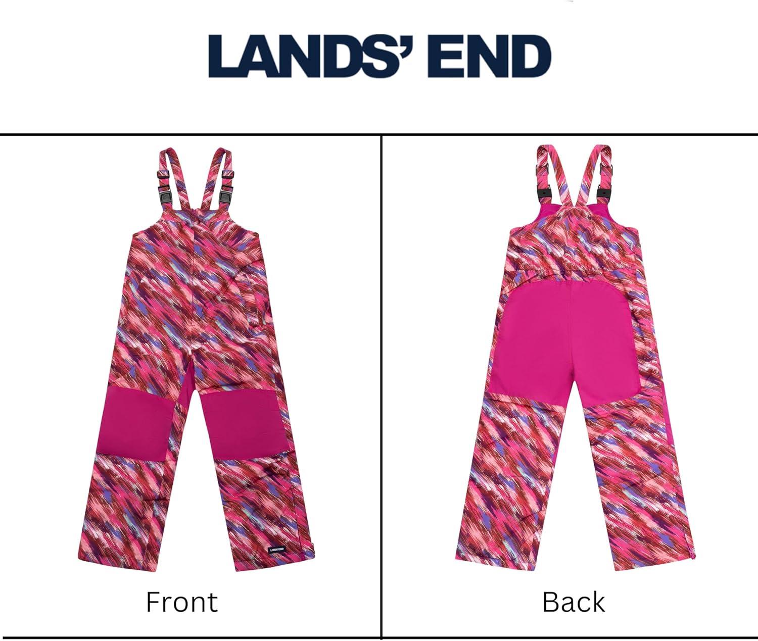 imageLands End Kids Squall Waterproof Iron Knee Bib Snow PantsDark Pink