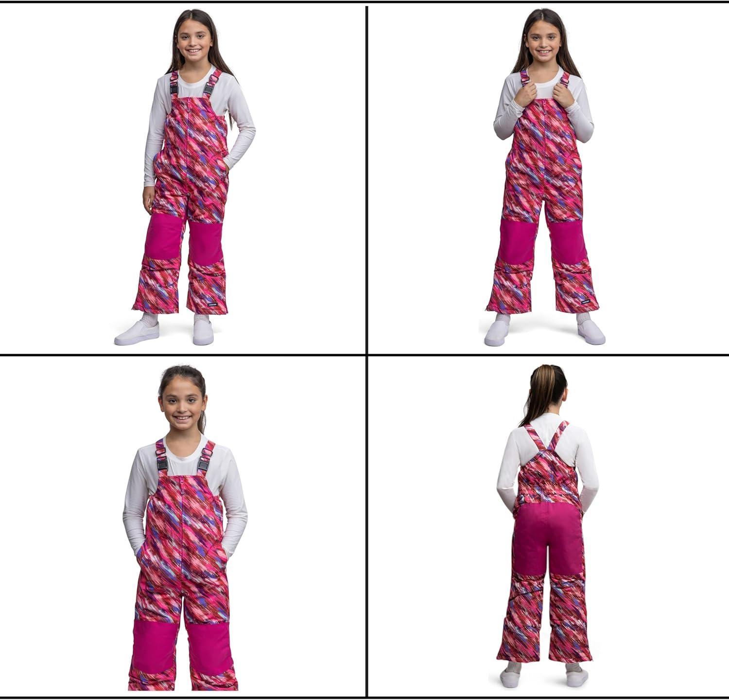 imageLands End Kids Squall Waterproof Iron Knee Bib Snow PantsDark Pink