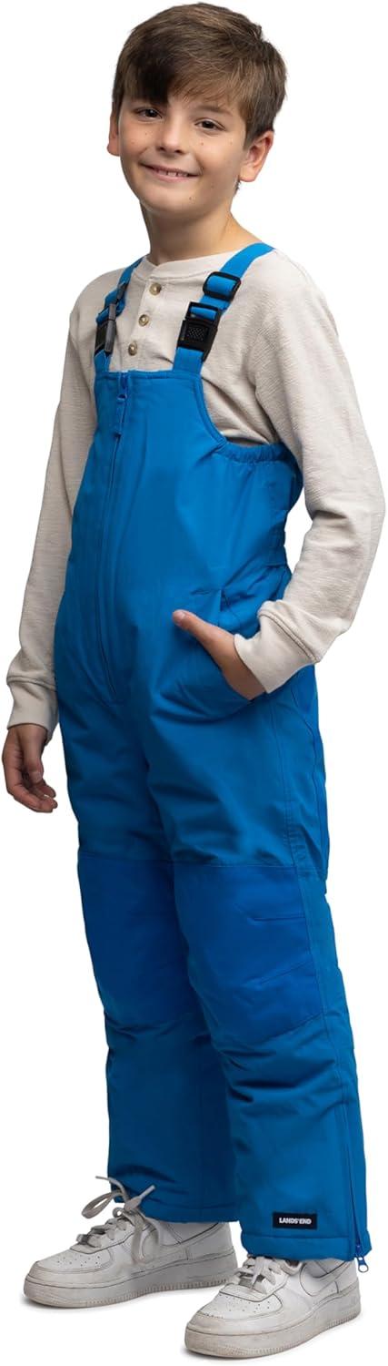 imageLands End Kids Squall Waterproof Iron Knee Bib Snow PantsNautical Blue