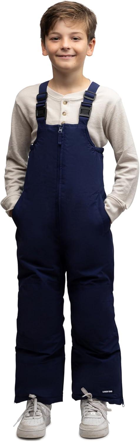imageLands End Kids Squall Waterproof Iron Knee Bib Snow PantsNavy