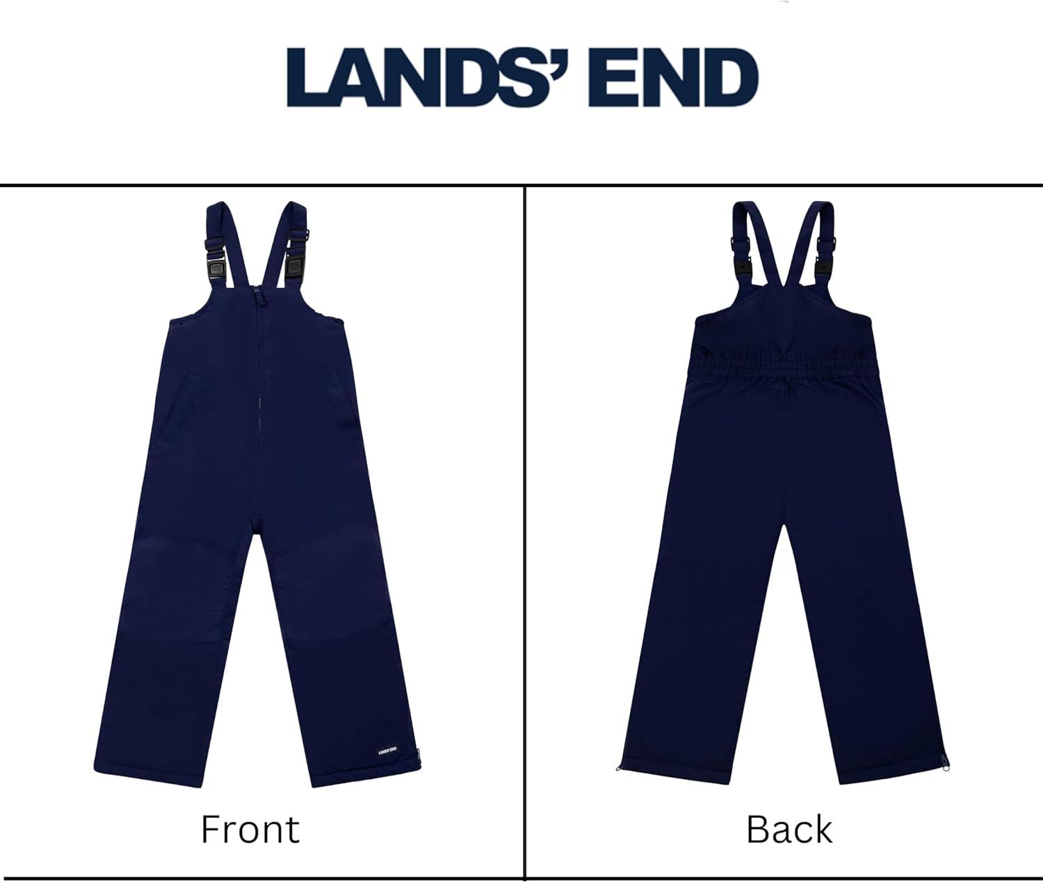 imageLands End Kids Squall Waterproof Iron Knee Bib Snow PantsNavy