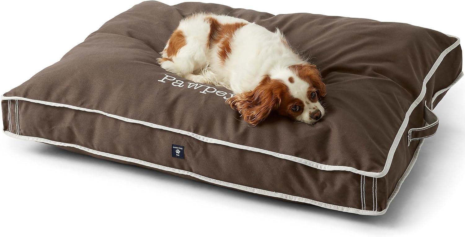 imageLands End Rectangular Canvas Dog Bed Cover Dark Chocolate LargeDark Chocolate