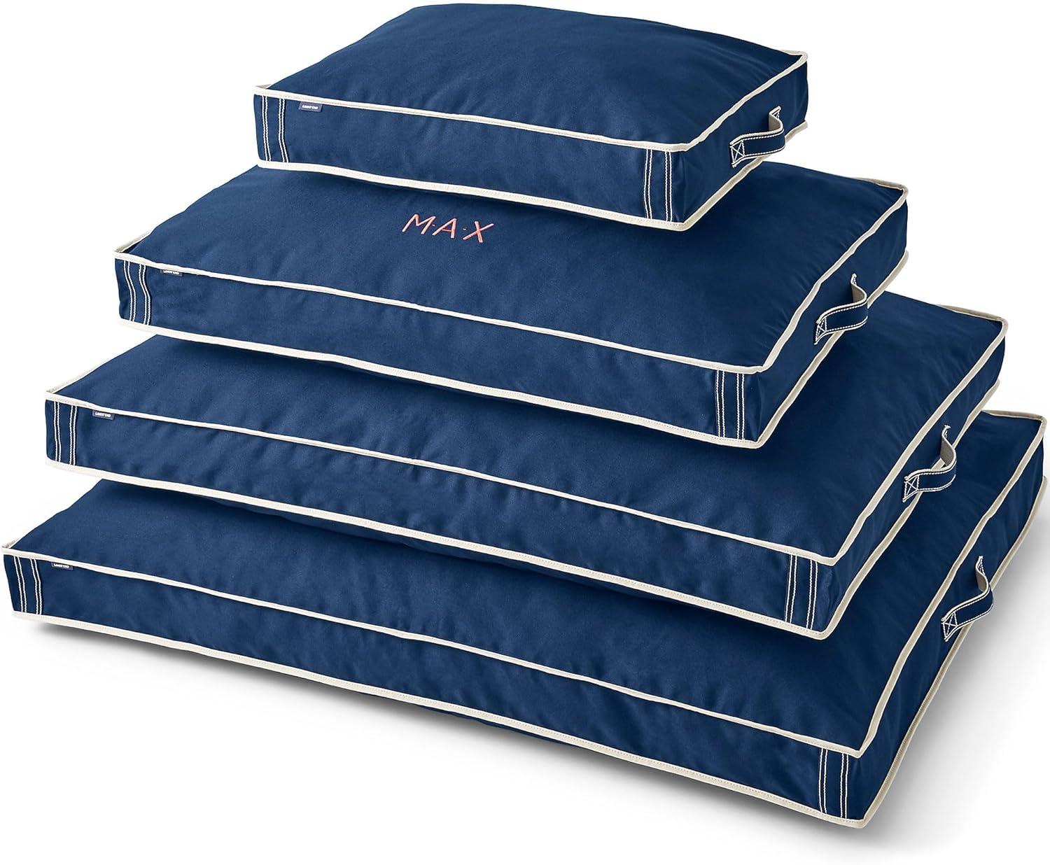 imageLands End Rectangular Canvas Dog Bed Cover Dark Chocolate LargeDeep Sea Navy