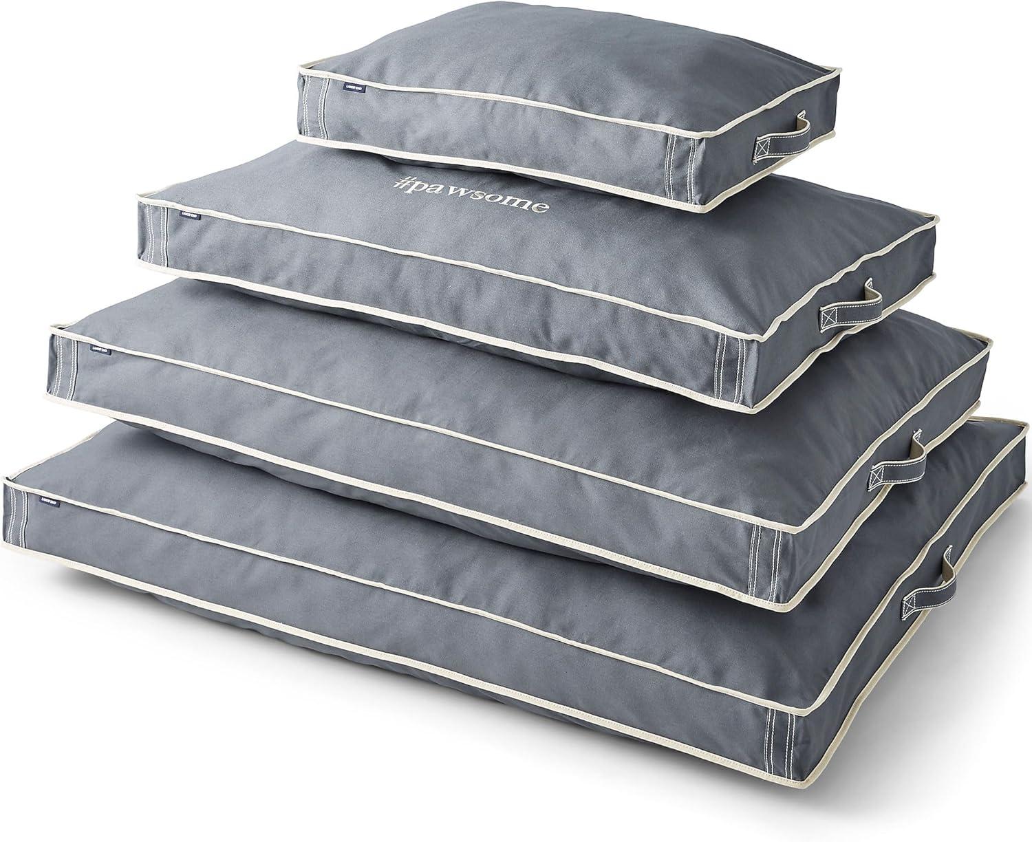 imageLands End Rectangular Canvas Dog Bed Cover Dark Chocolate LargeGray