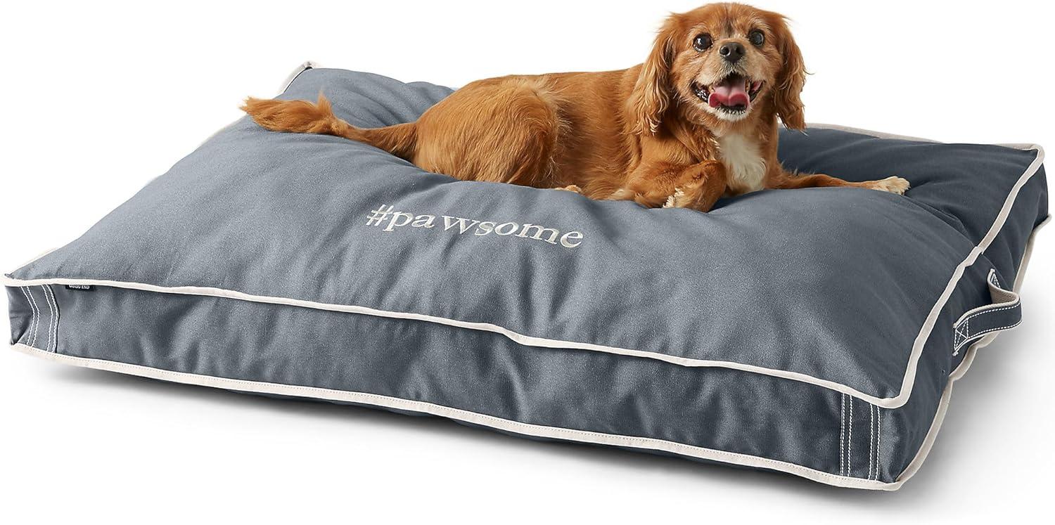 imageLands End Rectangular Canvas Dog Bed Cover Dark Chocolate LargeGray