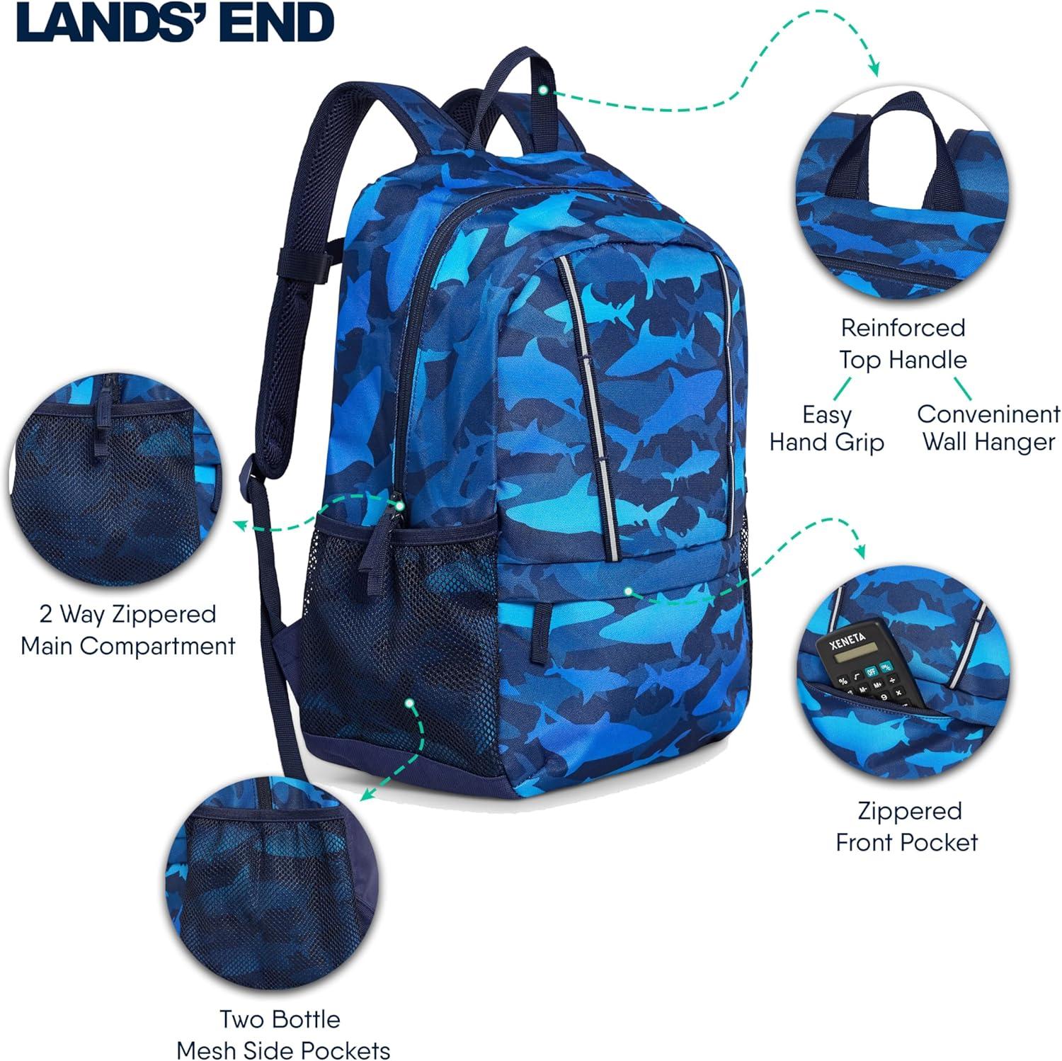 imageLands End Unisex Kids Medium ClassMate Lightweight Durable Elementary School Backpack LimogesLimoges