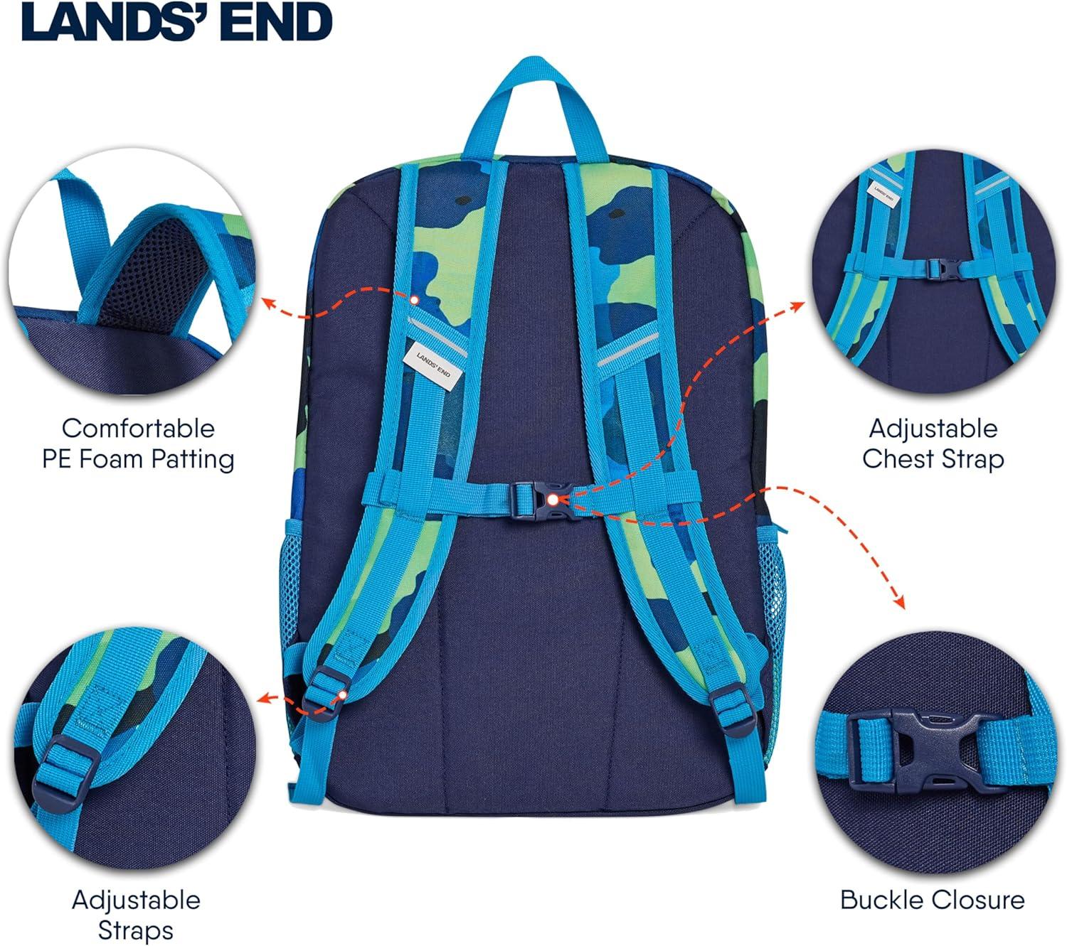 imageLands End Unisex Kids Medium ClassMate Lightweight Durable Elementary School Backpack LimogesNicci