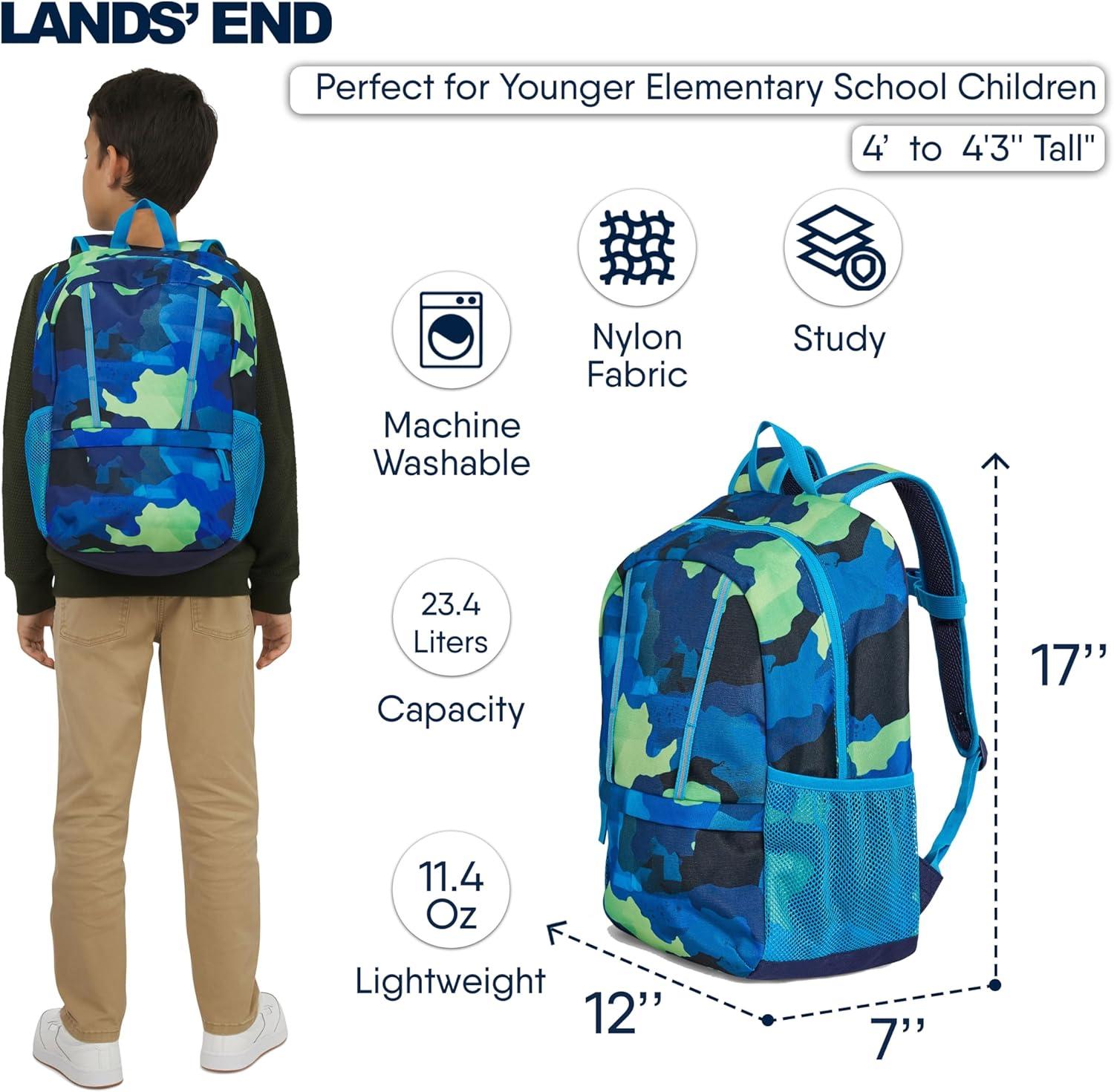imageLands End Unisex Kids Medium ClassMate Lightweight Durable Elementary School Backpack LimogesNicci