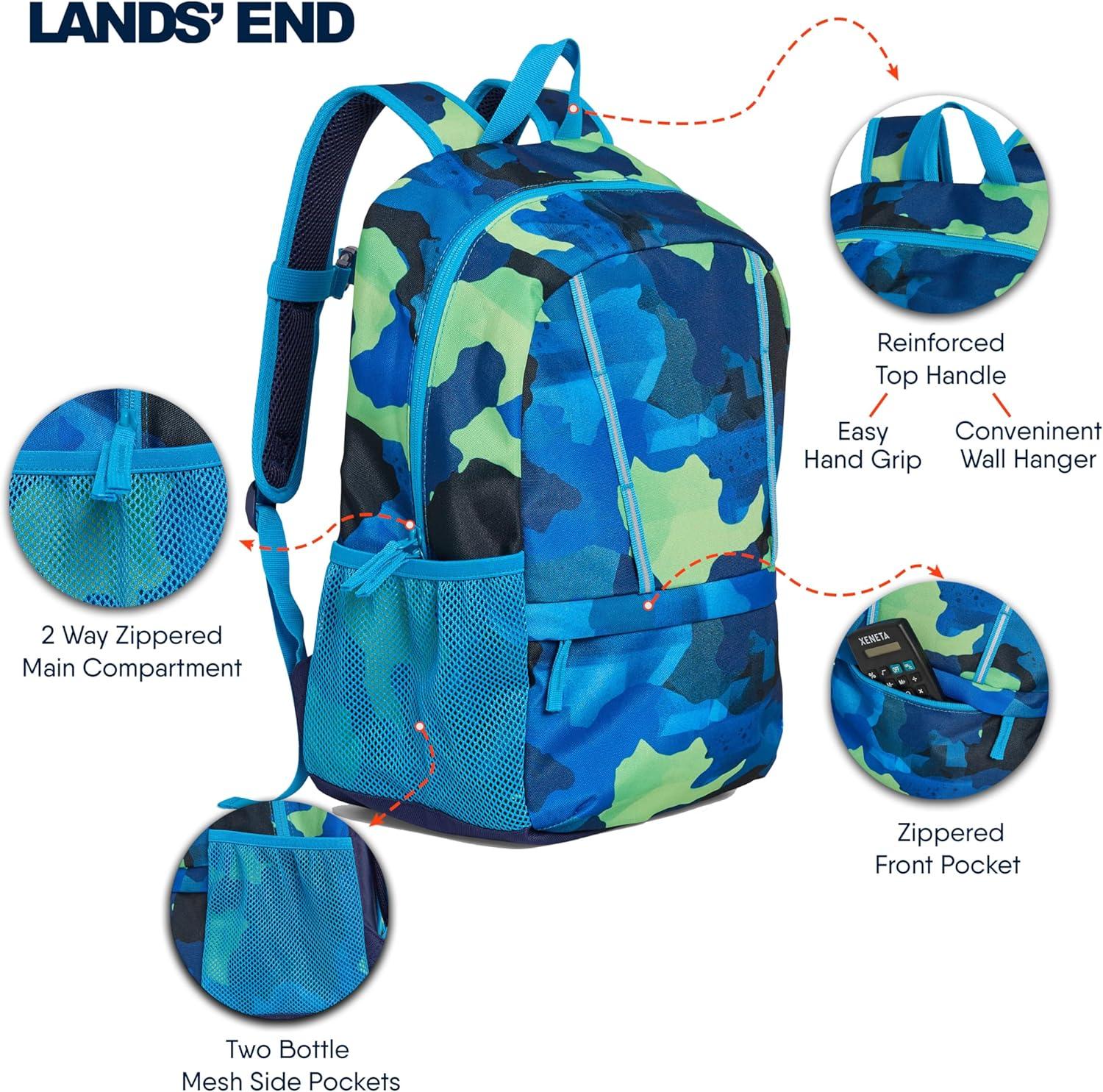 imageLands End Unisex Kids Medium ClassMate Lightweight Durable Elementary School Backpack LimogesNicci