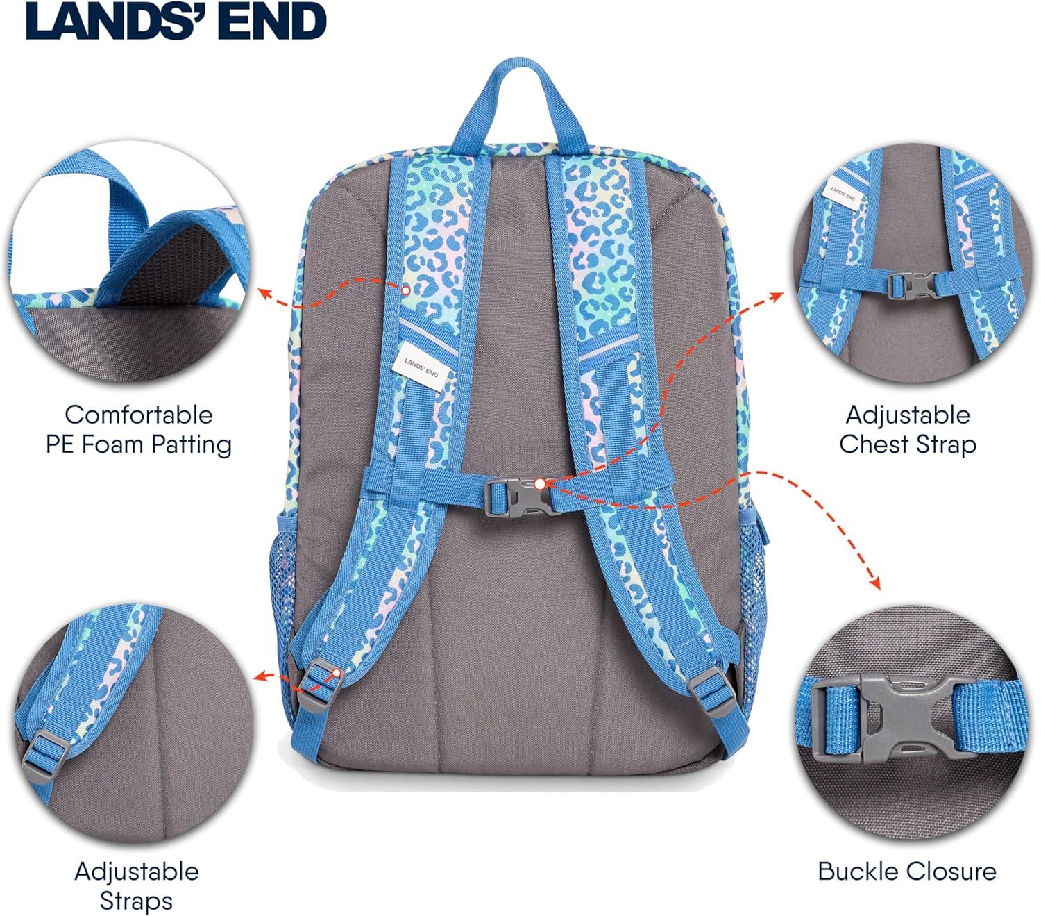 imageLands End Unisex Kids Medium ClassMate Lightweight Durable Elementary School Backpack LimogesSky Blue