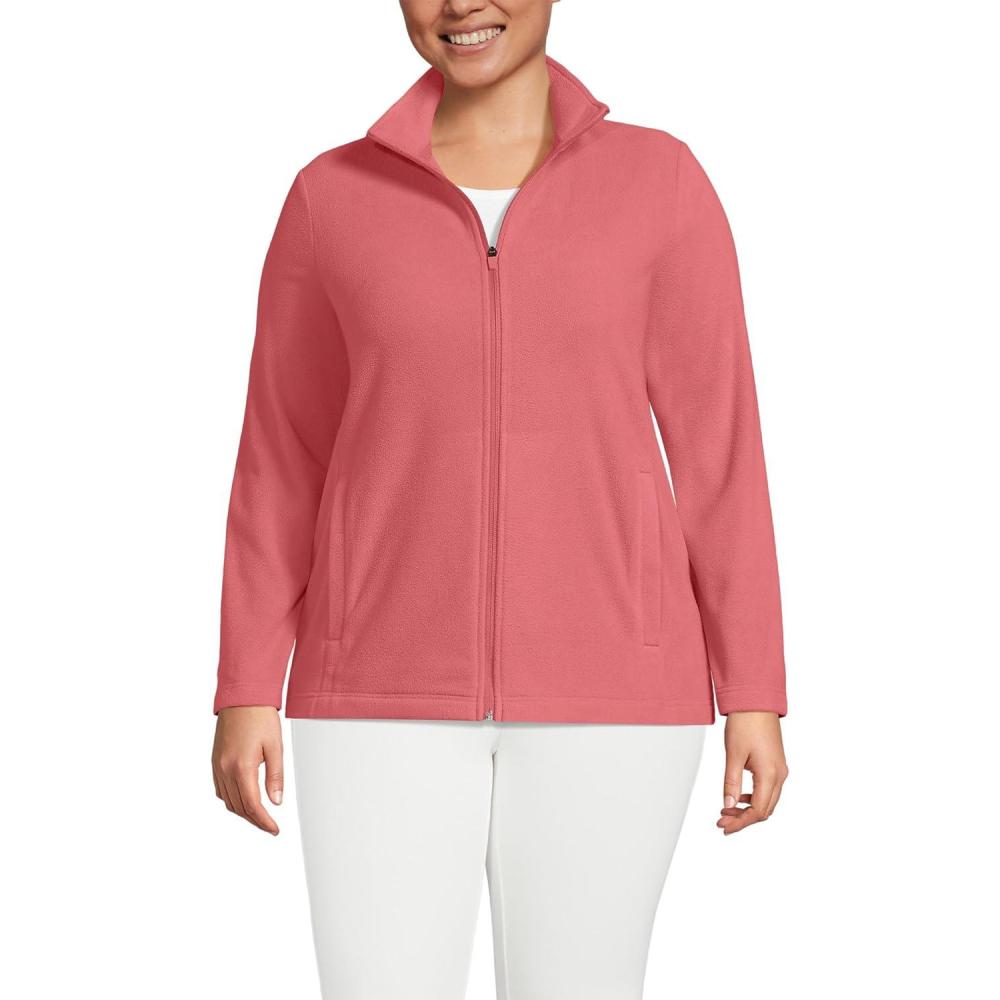 imageLands End Anyweather Fleece Full Zip JacketSoft Mojave Rose
