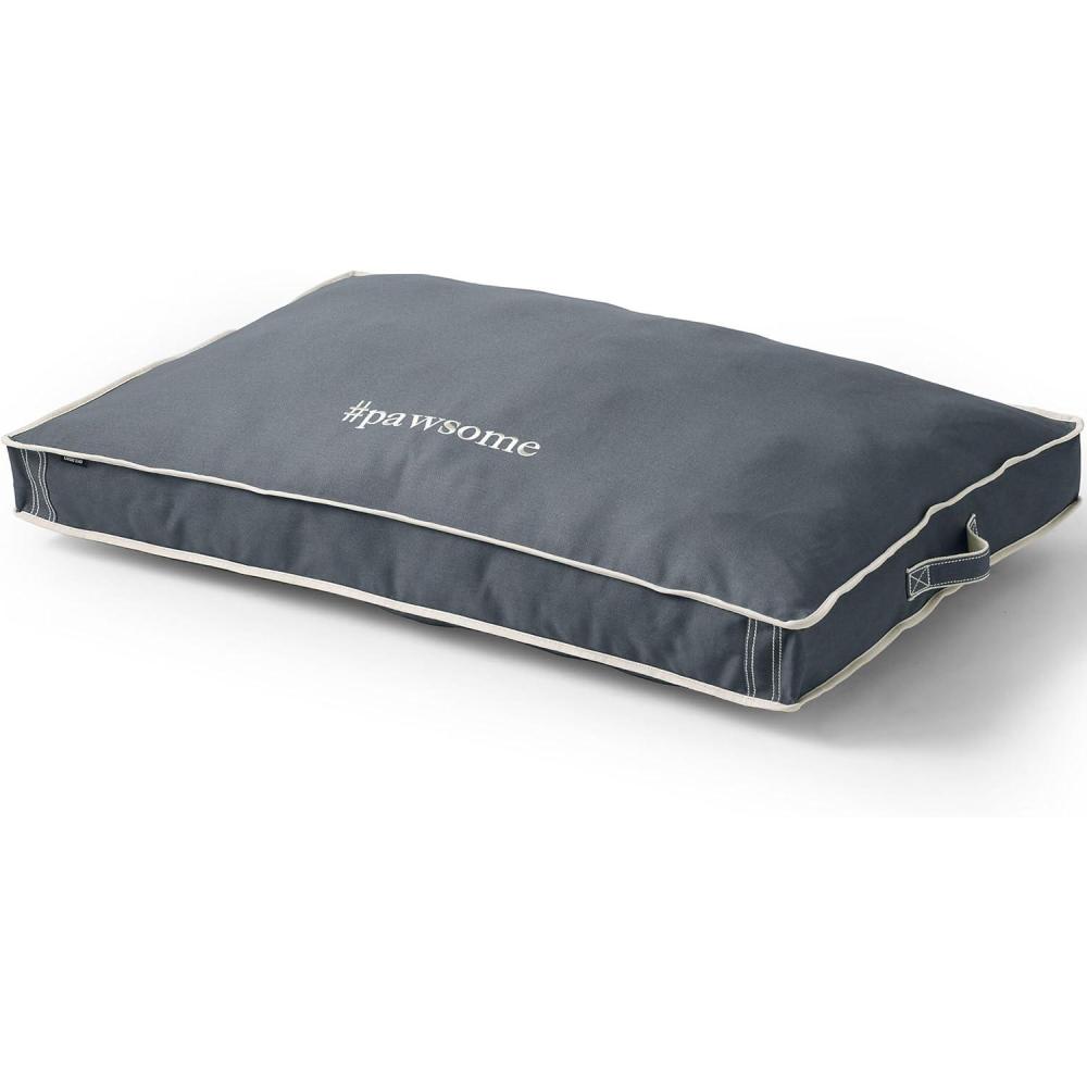 imageLands End Rectangular Canvas Dog Bed Cover Dark Chocolate LargeGray