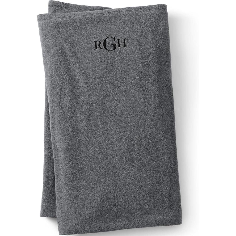 imageLands End Solid Fleece Blanket Arctic Gray Heather KingArctic Gray Heather